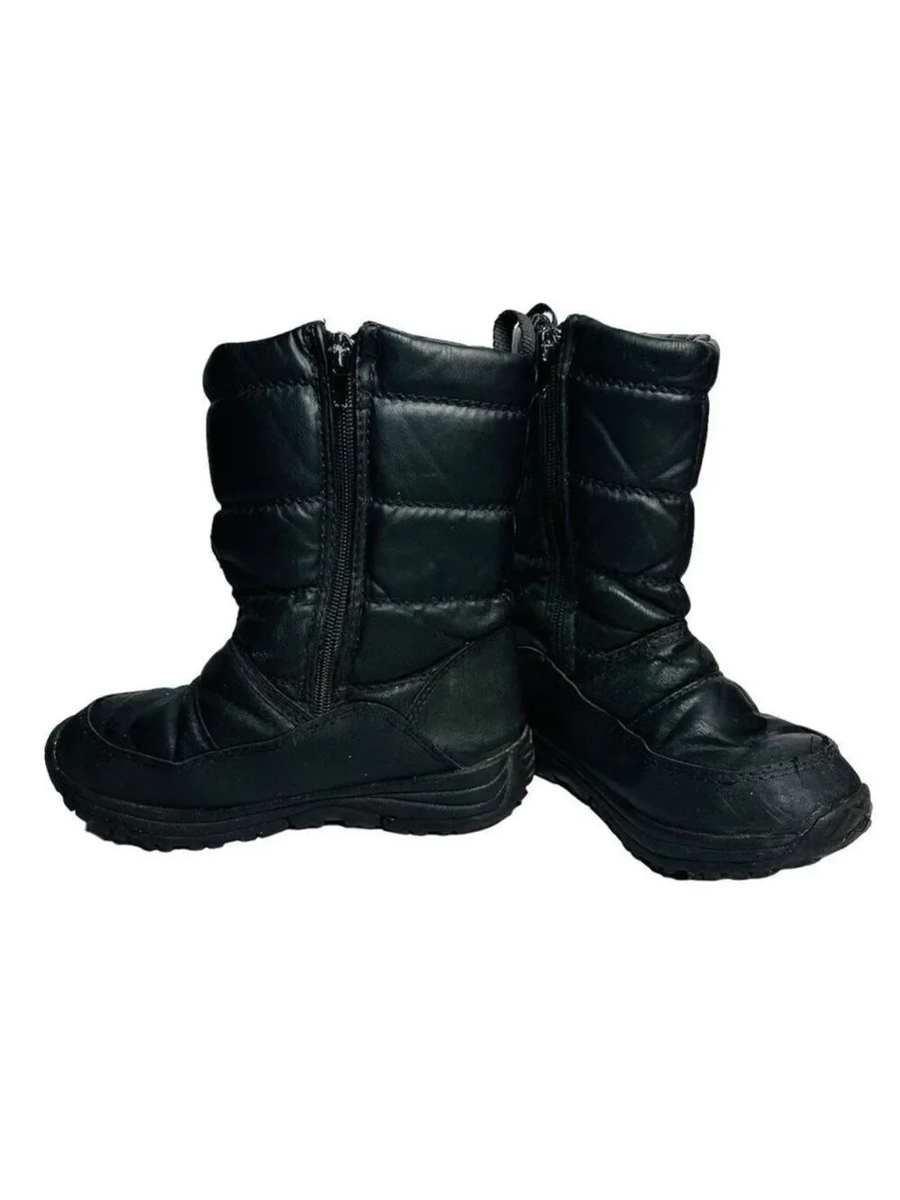 Magellan Outdoors Youth‎ Kids Black Winter Boots Side Zip Size 2